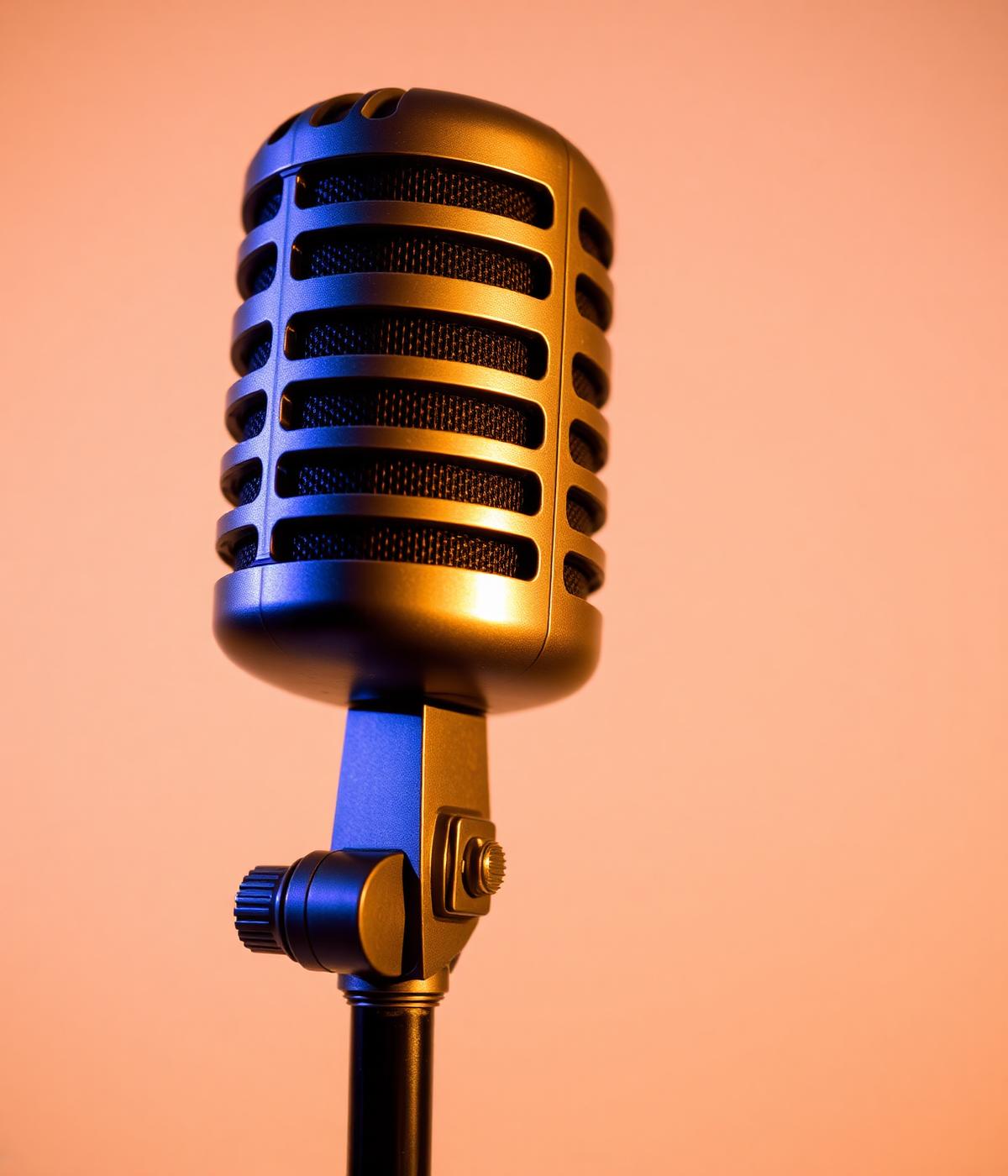 Vintage podcast microphone